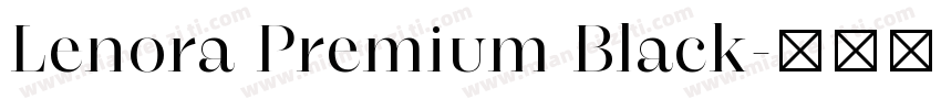 Lenora Premium Black字体转换